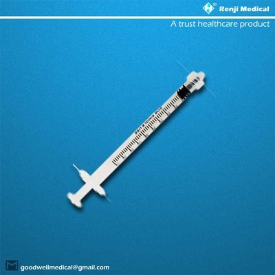 निष्फल डिस्पोजेबल चिकित्सा उपभोग्य, सुई के साथ कक्षा III 1ml सिरिंज