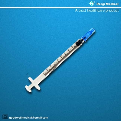 ईओ गैस बाँझ डिस्पोजेबल चिकित्सा उपभोग्य 1ml दवा सिरिंज