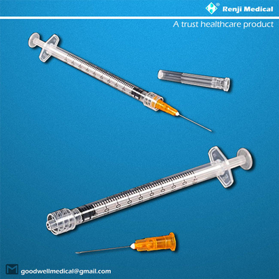 रेन्जी डिस्पोजेबल मेडिकल उपभोग्य सामग्रियों, 1 मिलीलीटर पीपी पर्ची टिप सिरिंज